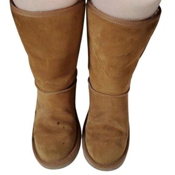 Koolaburra Shoes - Koolaburra UGG Tall Winter Boots Chestnut Brown Leather Suede Women's WOMAN'S 6